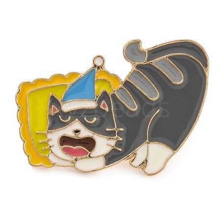 Cartoon Cat Enamel Pins JEWB-S024-02C-1