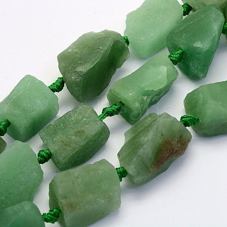 Natural Green Aventurine Beads Strands G-G697-E07-1