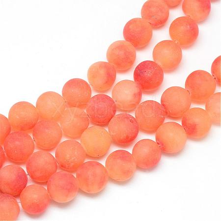 Natural White Jade Bead Strands G-R297-10mm-43-1