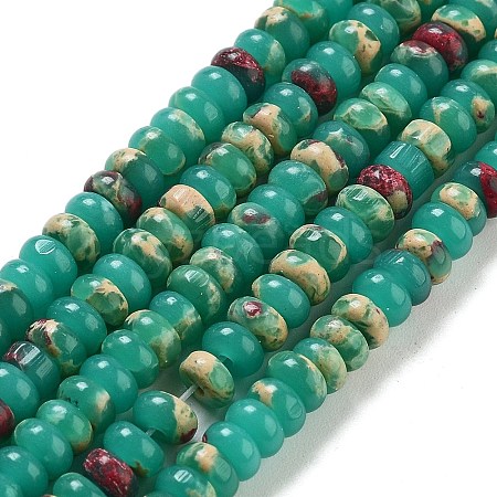 Dyed Synthetic Imperial Jasper Beads Strands G-K343-C12-01-1