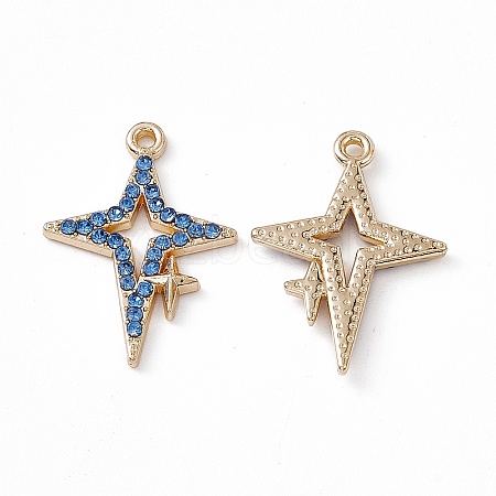 Alloy Rhinestone Pendants PALLOY-P287-08LG-03-1