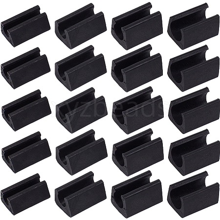 Gorgecraft 40Pcs 4 Style Plastic Non-slip U Shaped Chair Foot Protectors KY-GF0001-37A-1