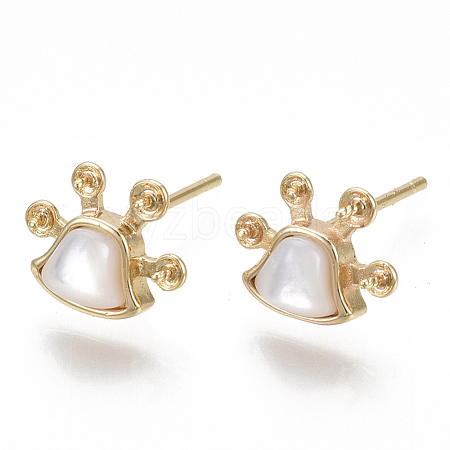 Brass Earring Findings KK-S356-048G-NF-1