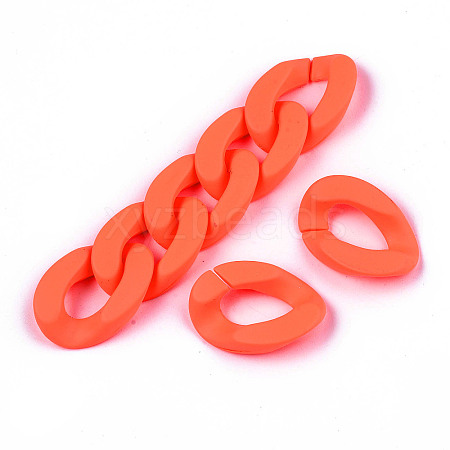 Opaque Spray Painted Acrylic Linking Rings LS-X-OACR-R249-03C-1