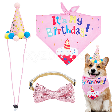 Pet Birthday Paper Props Set Decorations AJEW-WH0241-18A-1