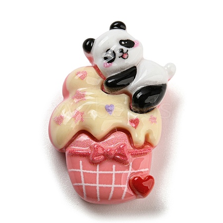 Panda Theme Opaque Resin Decoden Cabochons RESI-H154-02B-1