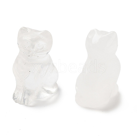 Natural Quartz Crystal Carved Figurines DJEW-L023-B20-1