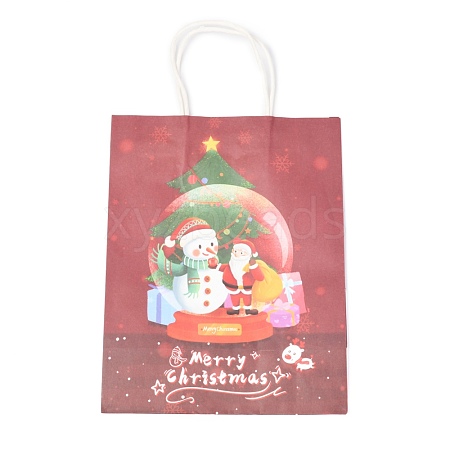 Christmas Theme Kraft Paper Bags ABAG-H104-D05-1