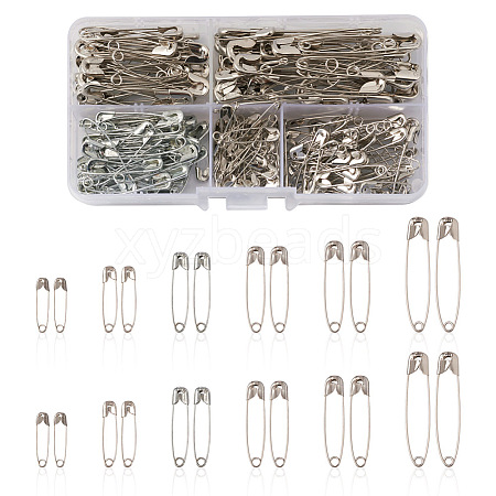 220Pcs 6 Style Iron Safety Pins IFIN-TA0001-55-1