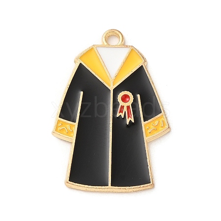 Graduation Season Theme Alloy Enamel Pendants ENAM-R147-09A-G-1