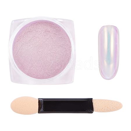 Light Color Holographic Chrome Mirror Effect Powder Nail Pigment MRMJ-Q046-003C-1