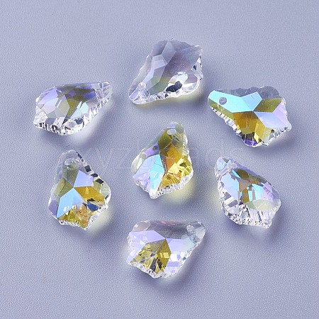 Faceted Glass Pendants X-GLAA-F068-C27-01-1