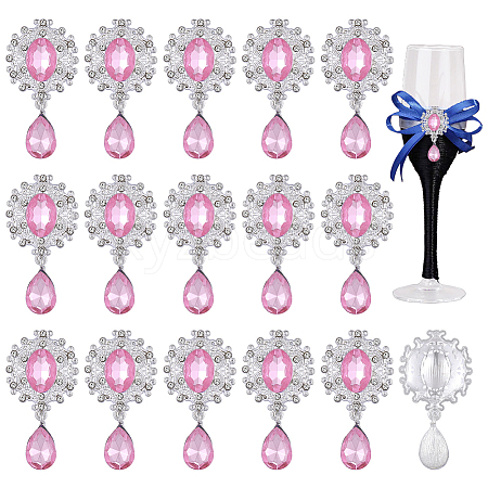 16Pcs Alloy Rhinestone Cabochons ALRI-FG0001-05D-1