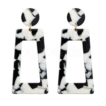 Alloy Acetic Acid Dangle Stud Earrings FS-WG80CFF-04-1