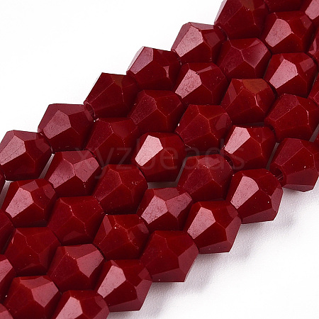 Opaque Solid Color Imitation Jade Glass Beads Strands LS-EGLA-A039-P6mm-D22-1