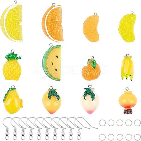 SUPERFINDING DIY 24 Pairs Fruits Themed Earring Making Kits DIY-FH0002-08-1