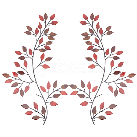 Iron Leaves Branch  Wall Decorations AJEW-WH0513-30B-1