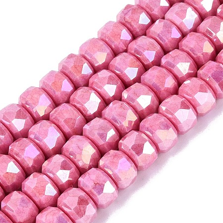 Anti-Tarnish Electroplate Glass Beads Strands GLAA-T025-10mm-11G-1
