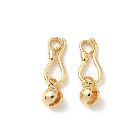 Brass Hook and S-Hook Clasps KK-Z136-41A-G-1