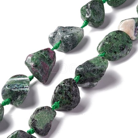 Natural Ruby in Zoisite Beads Strands G-B024-15-1