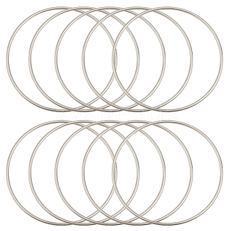 10Pcs Iron Ring for DIY Woven Net/Web with Feather IFIN-SP0001-56A-P-1