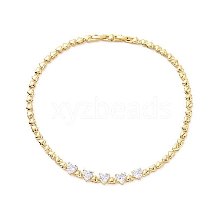 Micro Pave Cubic Zirconia Bib Necklaces NJEW-F301-01G-1