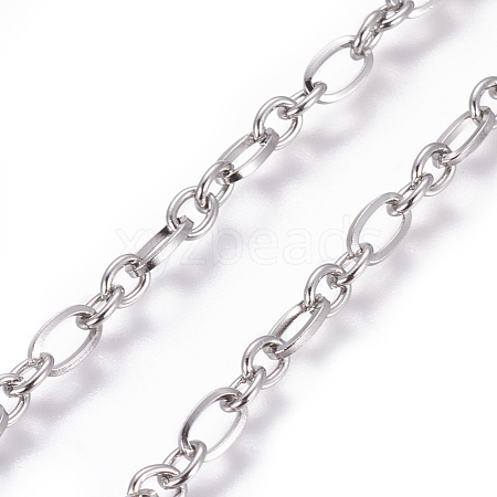 Tarnish Resistant 304 Stainless Steel Figaro Chains CHS-L020-038P-1