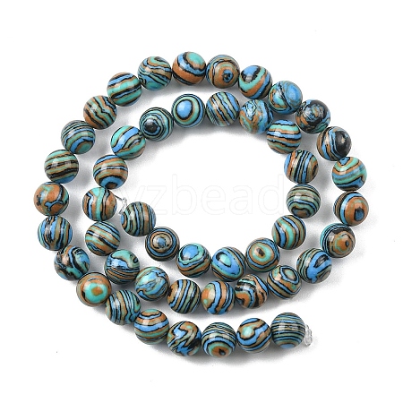 1 Strand Synthetic Malachite Dyed Beads Strands G-YW0002-64A-1