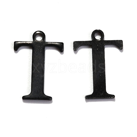 304 Stainless Steel Alphabet Charms STAS-H122-T-EB-1