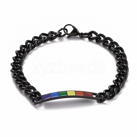 Rainbow Pride Bracelet BJEW-F419-12B-EB-1