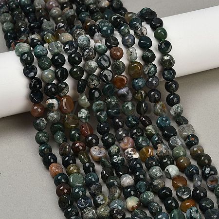 Natural Indian Agate Beads Strands G-Q060-E08-01-1