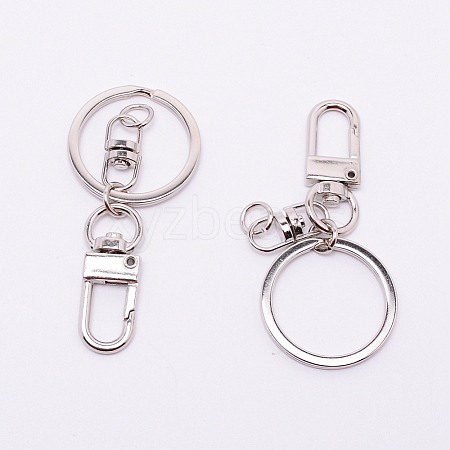 Keychain Clasp Findings X-KEYC-WH0019-03P-1
