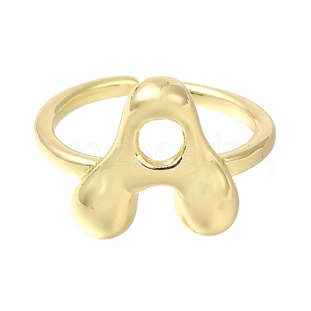 Rack Plating Brass Open Cuff Rings RJEW-S394-01G-A-1