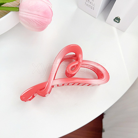 Gradient Color Heart Plastic Large Claw Hair Clips PW-WG7E41F-03-1