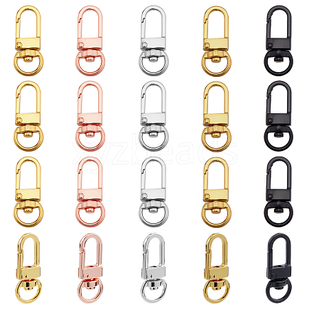   20Pcs 5 Colors Zinc Alloy Swivel Clasps Set PALLOY-PH0001-93-1