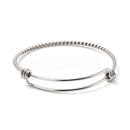 Non-Tarnish 304 Stainless Steel Expandable Bangle for Girl Women BJEW-C003-04P-1