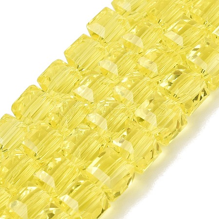 Transparent Glass Beads Strands GLAA-R041-8x8mm-A01-1