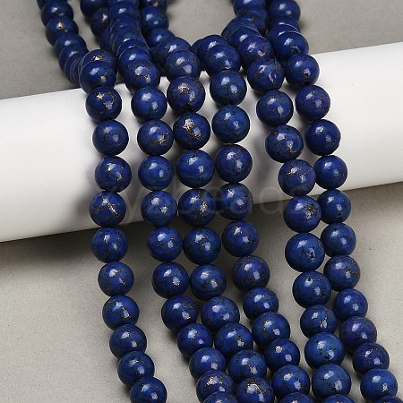 Synthetic Howlite Imitation Lapis Lazuli Beads G-S393-13A-10mm-1