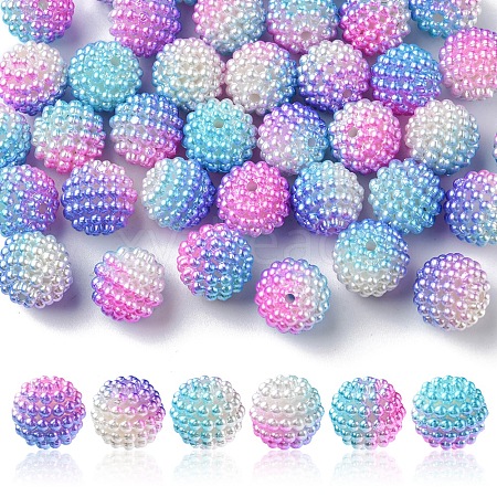 Imitation Pearl Acrylic Beads OACR-FS0001-32D-1