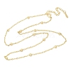 Brass Ball Cable Chain Necklaces for Women NJEW-M051-01G-2