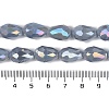 Opaque Solid Color Electroplate Glass Beads Strands EGLA-N013-P10mm-B05-4