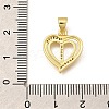 Rack Plating Brass Micro Pave Cubic Zirconia Pendants KK-L226-101G-I-3