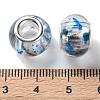 Transparent Two-Color Brass Cores Acrylic European Beads OACR-M024-05P-07-3