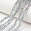 Electroplate Transparent Glass Beads Strands EGLA-A034-T4mm-M16-1