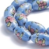 Handmade Printed Porcelain Beads PORC-G004-A13-3