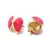 Enamel Heart Hoop Earrings EJEW-C054-02G-3