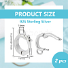 925 Sterling Silver Twister Clasps STER-BC0004-33P-2