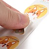 Round Dot Cute Dog Paper Cartoon Stickers Roll DIY-D078-08C-4