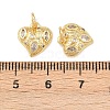 Brass Micro Pave Clear Cubic Zirconia Pendants KK-G544-05G-02-3