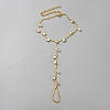 Alloy Curb Chains Anklets AJEW-WH0567-23G-1